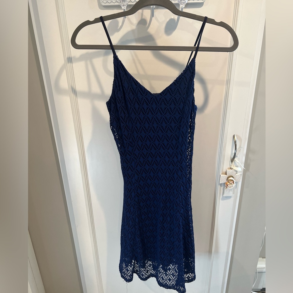 Design Lab Navy Blue lace dress